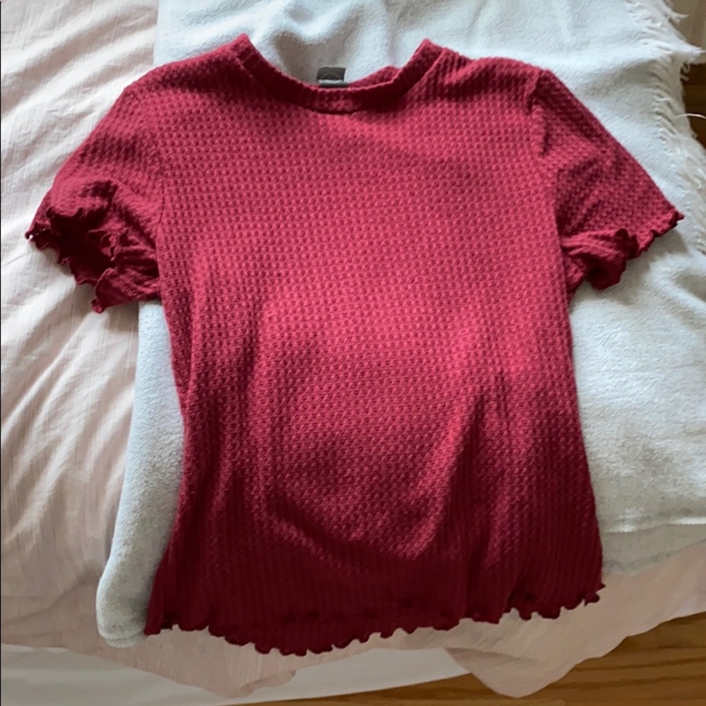 Red Crop top
